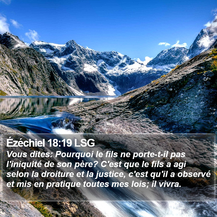 Ézéchiel 18:19 LSG Bible Study