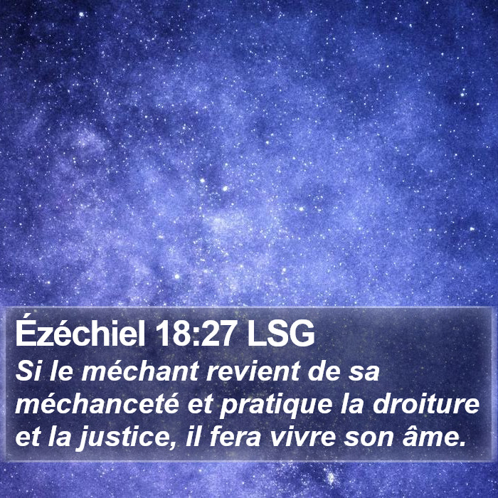 Ézéchiel 18:27 LSG Bible Study