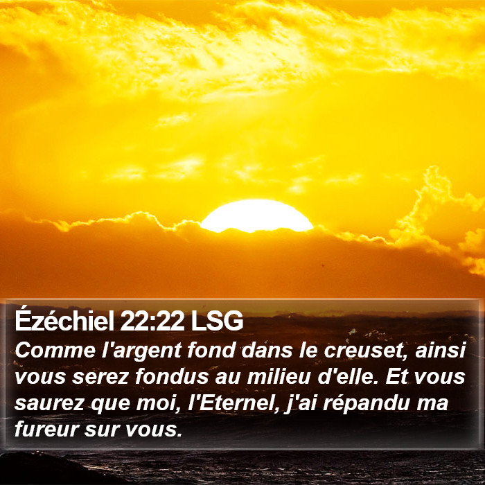 Ézéchiel 22:22 LSG Bible Study