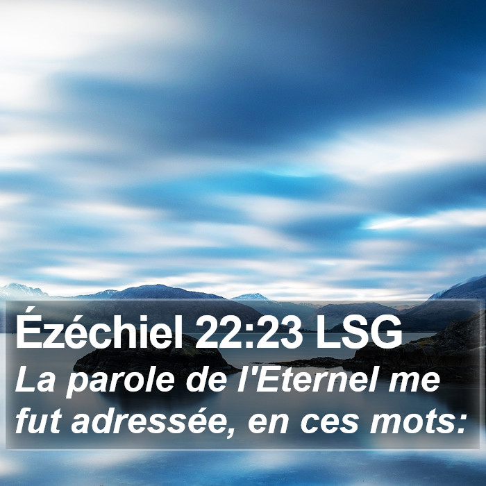 Ézéchiel 22:23 LSG Bible Study