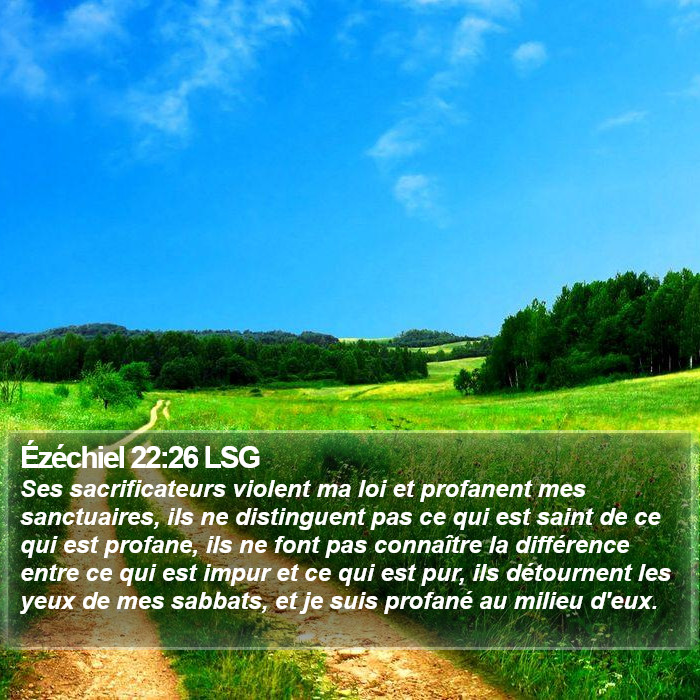 Ézéchiel 22:26 LSG Bible Study