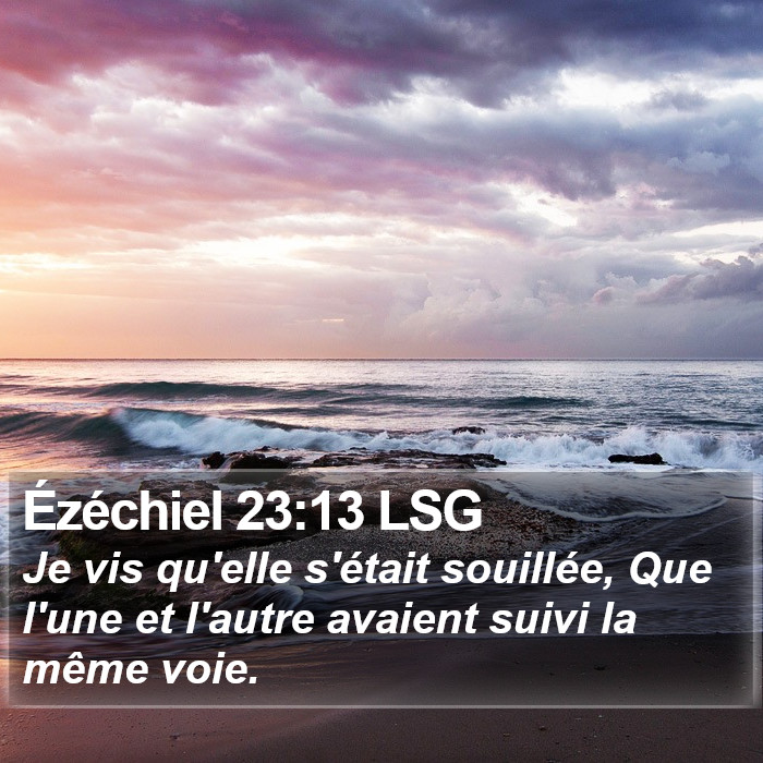 Ézéchiel 23:13 LSG Bible Study