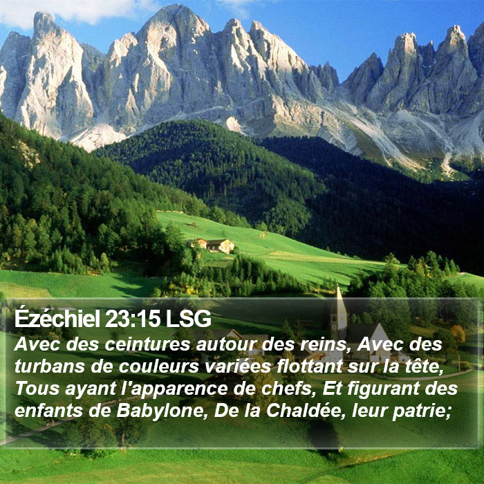 Ézéchiel 23:15 LSG Bible Study
