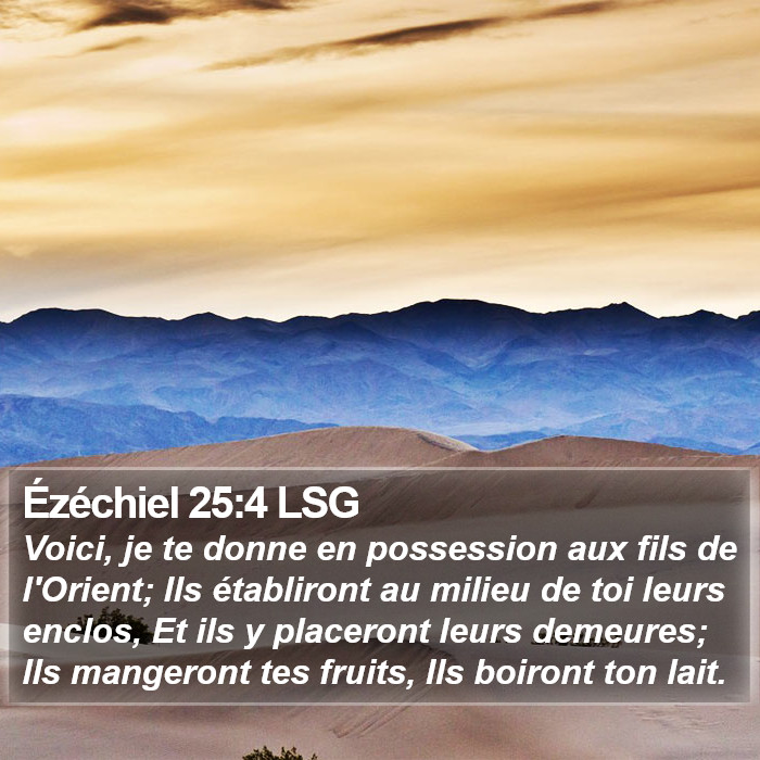 Ézéchiel 25:4 LSG Bible Study