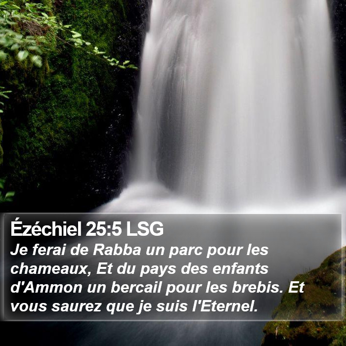 Ézéchiel 25:5 LSG Bible Study