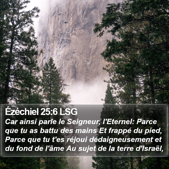 Ézéchiel 25:6 LSG Bible Study