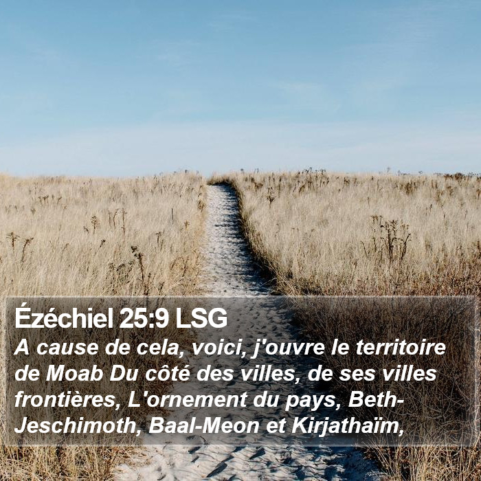 Ézéchiel 25:9 LSG Bible Study