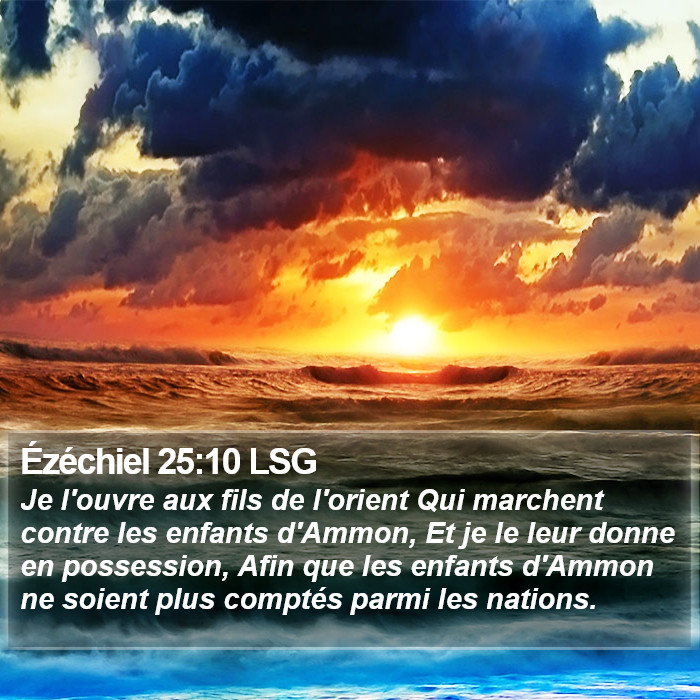 Ézéchiel 25:10 LSG Bible Study