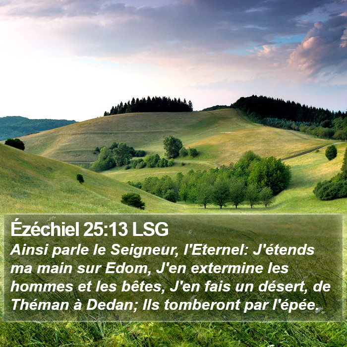 Ézéchiel 25:13 LSG Bible Study