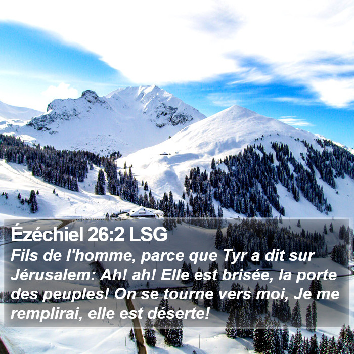 Ézéchiel 26:2 LSG Bible Study