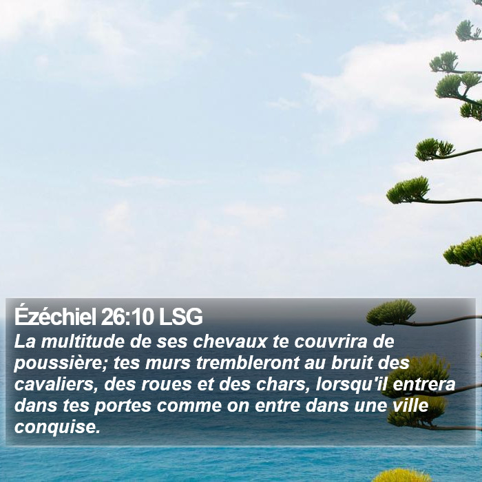 Ézéchiel 26:10 LSG Bible Study