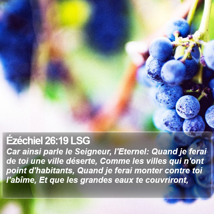 Ézéchiel 26:19 LSG Bible Study