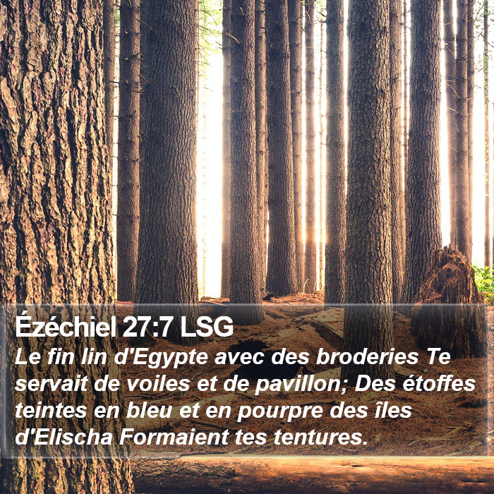 Ézéchiel 27:7 LSG Bible Study