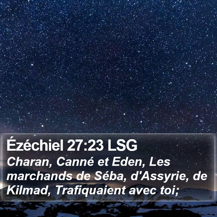 Ézéchiel 27:23 LSG Bible Study