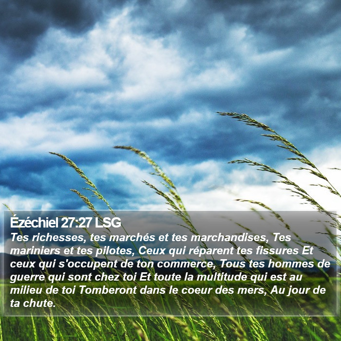 Ézéchiel 27:27 LSG Bible Study