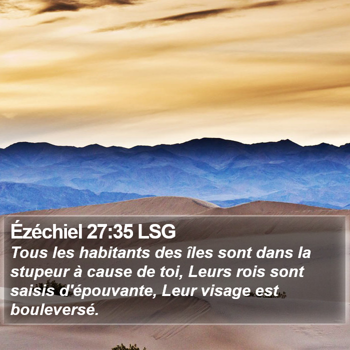 Ézéchiel 27:35 LSG Bible Study