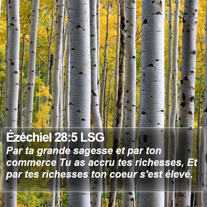 Ézéchiel 28:5 LSG Bible Study