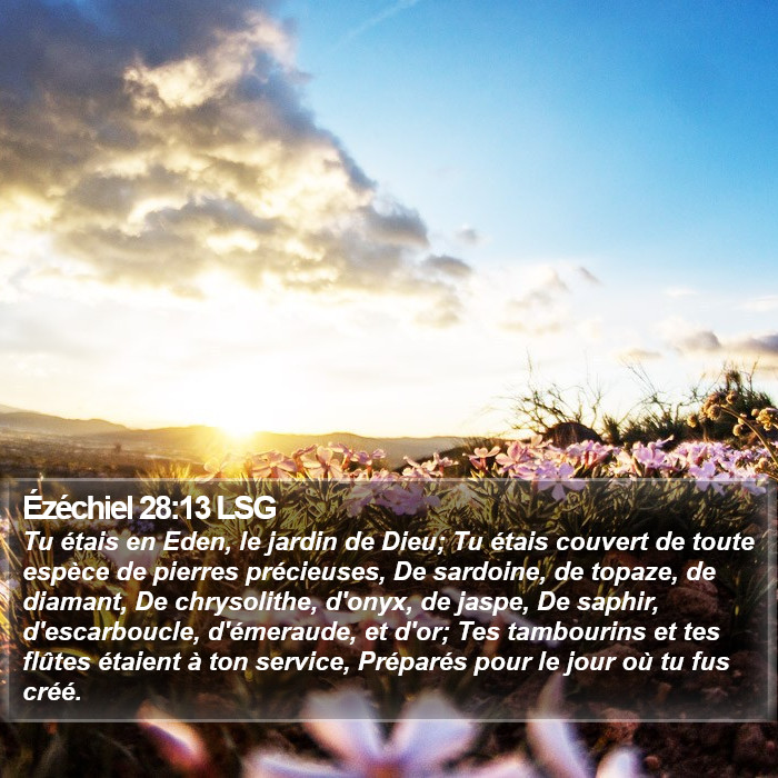 Ézéchiel 28:13 LSG Bible Study