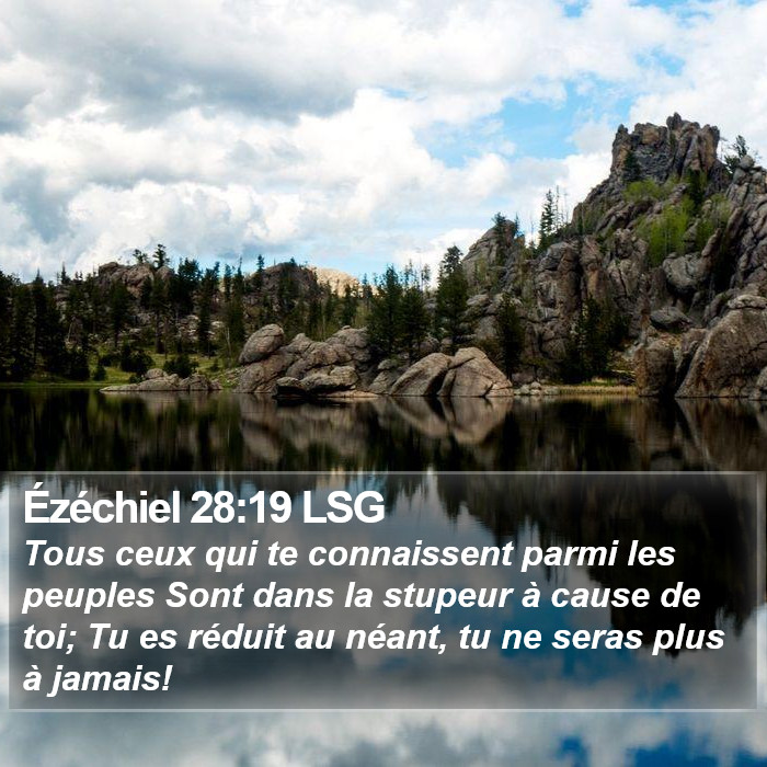 Ézéchiel 28:19 LSG Bible Study