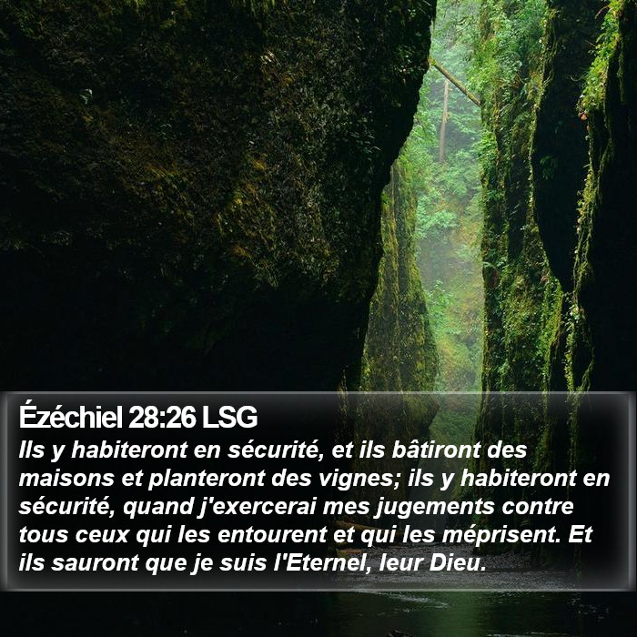 Ézéchiel 28:26 LSG Bible Study