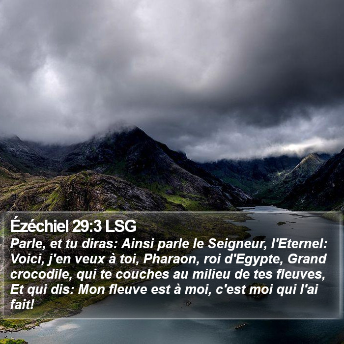 Ézéchiel 29:3 LSG Bible Study