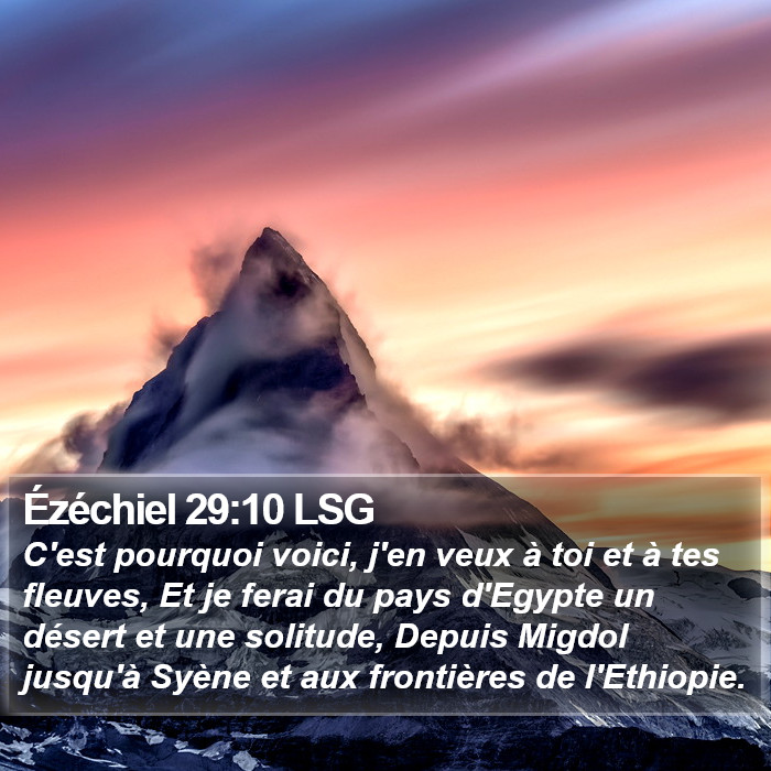 Ézéchiel 29:10 LSG Bible Study