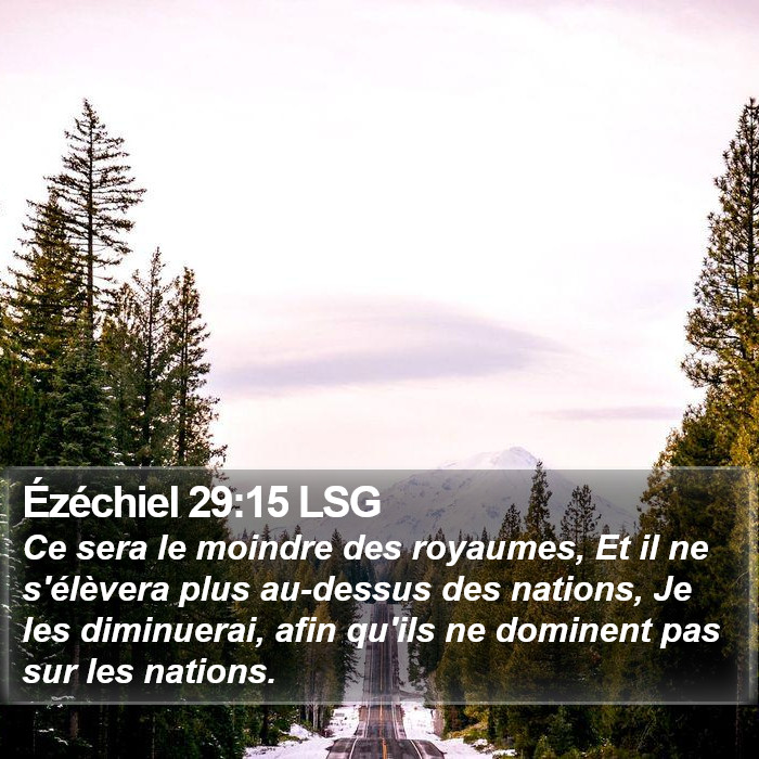 Ézéchiel 29:15 LSG Bible Study