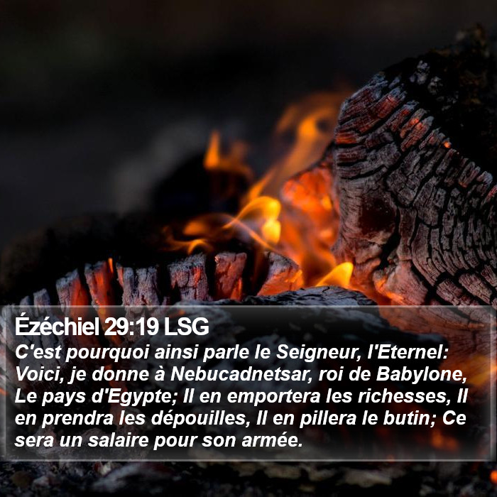 Ézéchiel 29:19 LSG Bible Study