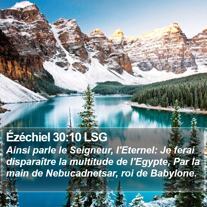 Ézéchiel 30:10 LSG Bible Study