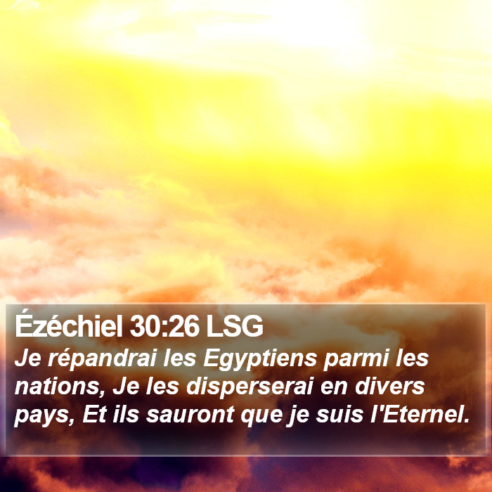 Ézéchiel 30:26 LSG Bible Study