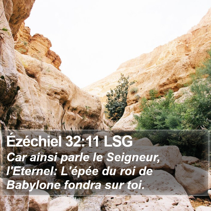 Ézéchiel 32:11 LSG Bible Study