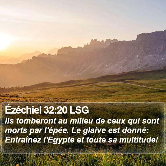 Ézéchiel 32:20 LSG Bible Study