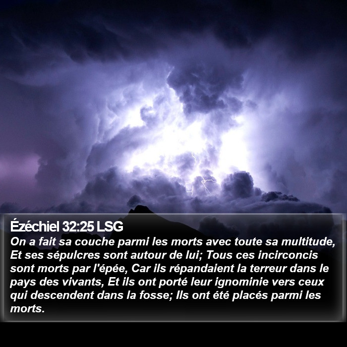Ézéchiel 32:25 LSG Bible Study