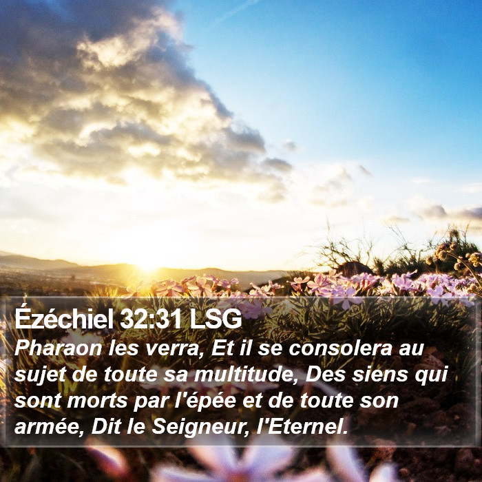 Ézéchiel 32:31 LSG Bible Study
