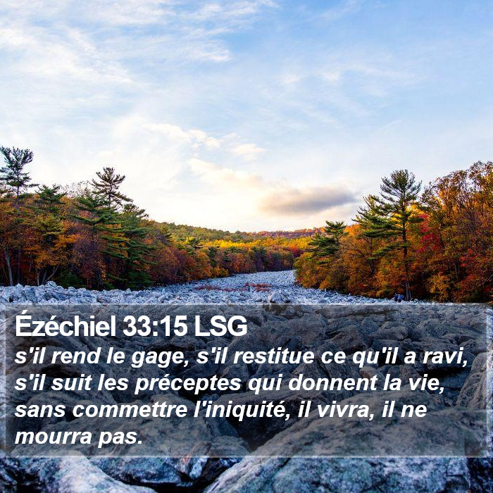 Ézéchiel 33:15 LSG Bible Study