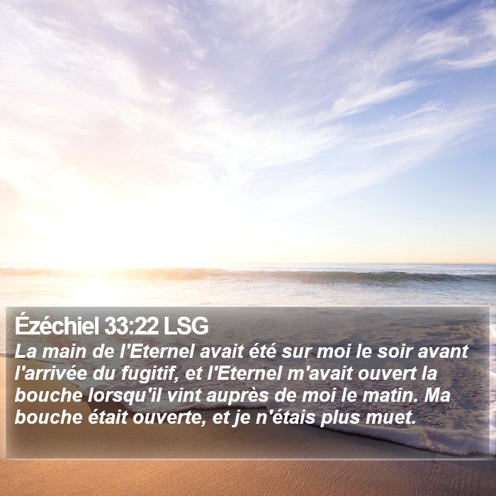 Ézéchiel 33:22 LSG Bible Study