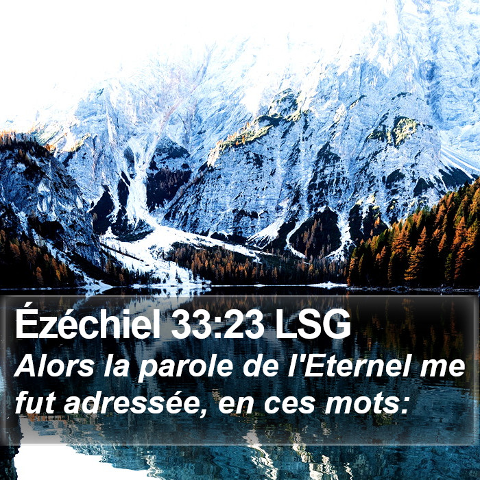 Ézéchiel 33:23 LSG Bible Study