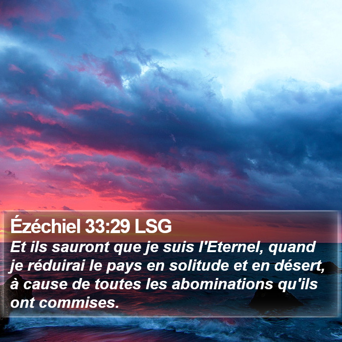 Ézéchiel 33:29 LSG Bible Study