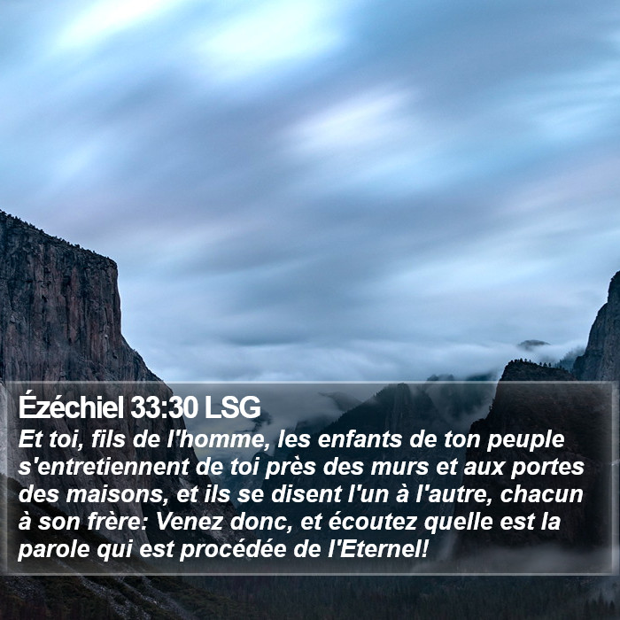 Ézéchiel 33:30 LSG Bible Study
