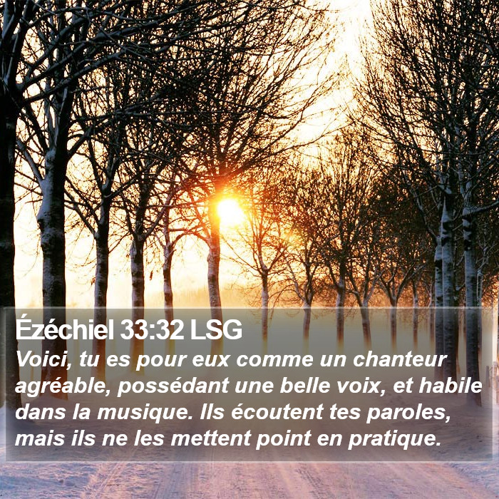Ézéchiel 33:32 LSG Bible Study