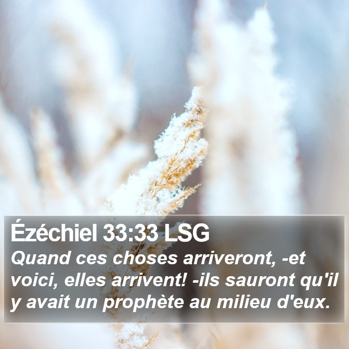 Ézéchiel 33:33 LSG Bible Study
