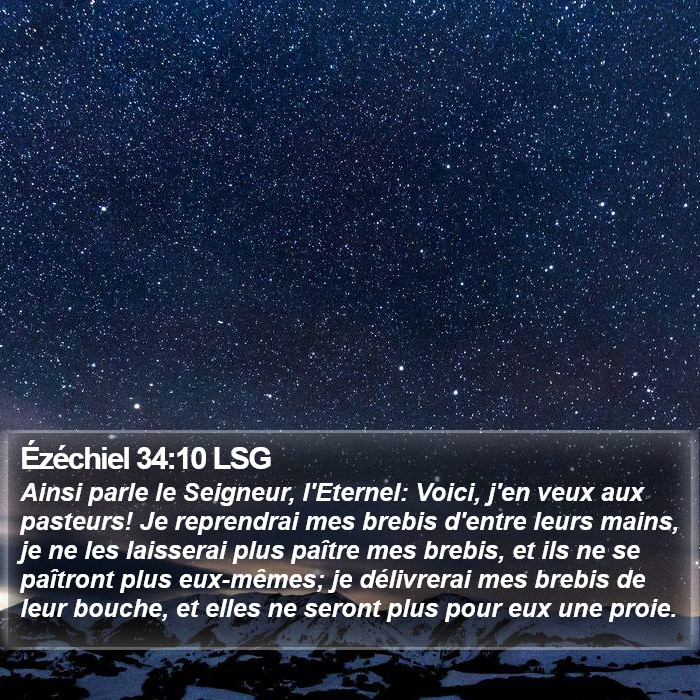 Ézéchiel 34:10 LSG Bible Study