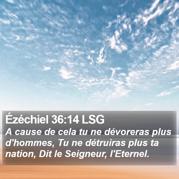 Ézéchiel 36:14 LSG Bible Study