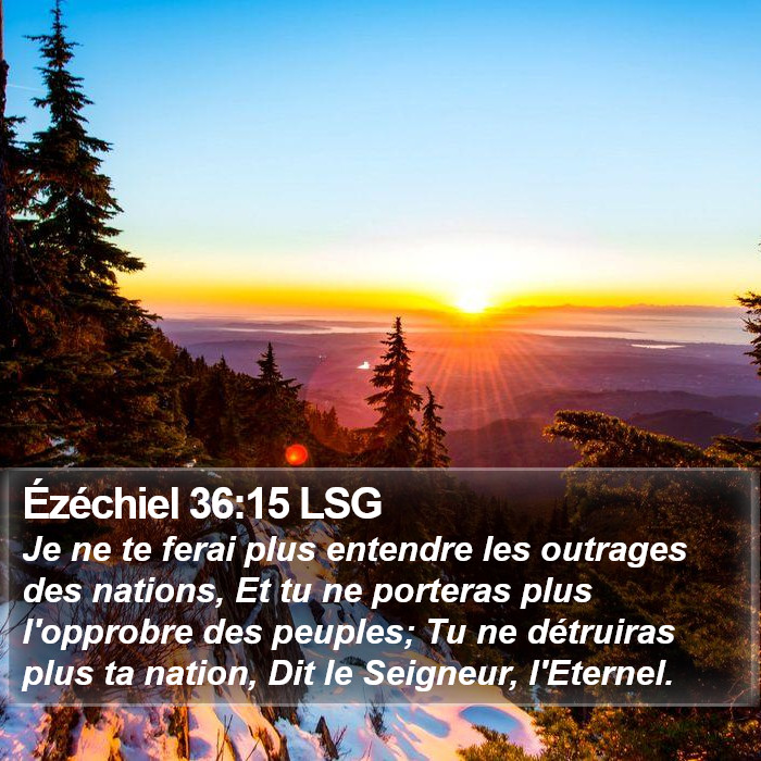 Ézéchiel 36:15 LSG Bible Study