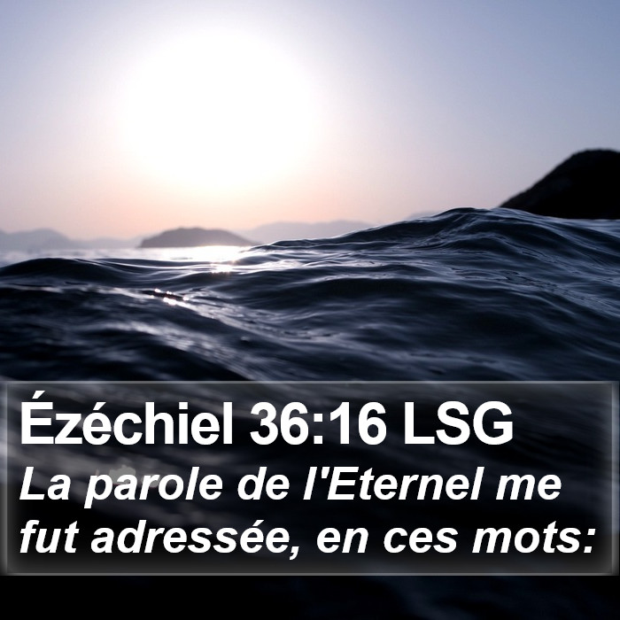 Ézéchiel 36:16 LSG Bible Study