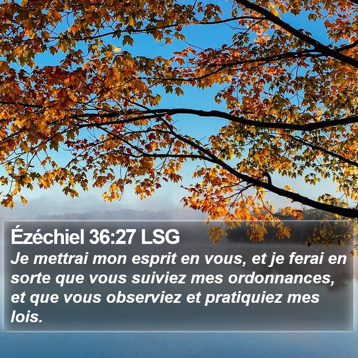 Ézéchiel 36:27 LSG Bible Study