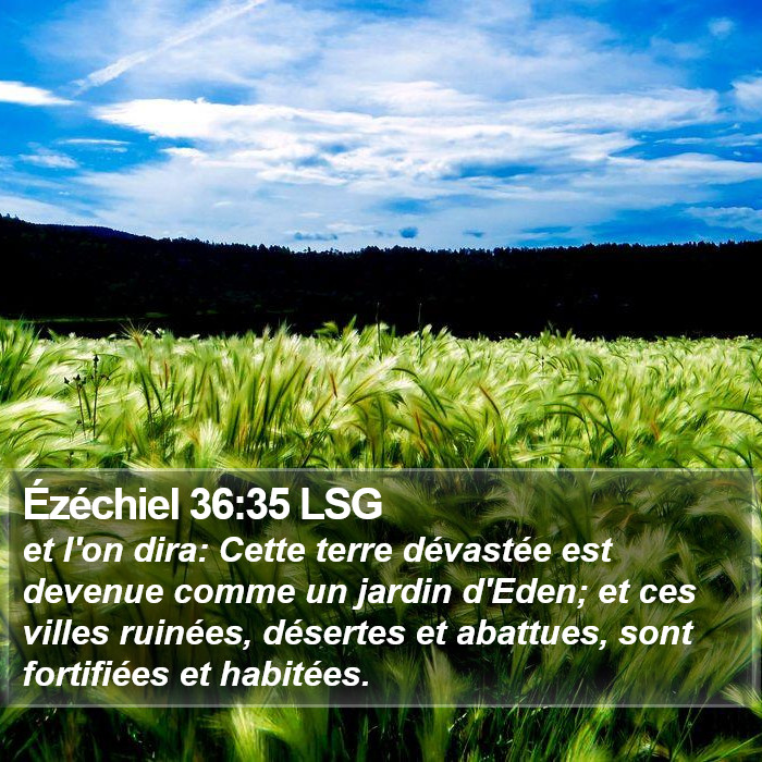 Ézéchiel 36:35 LSG Bible Study