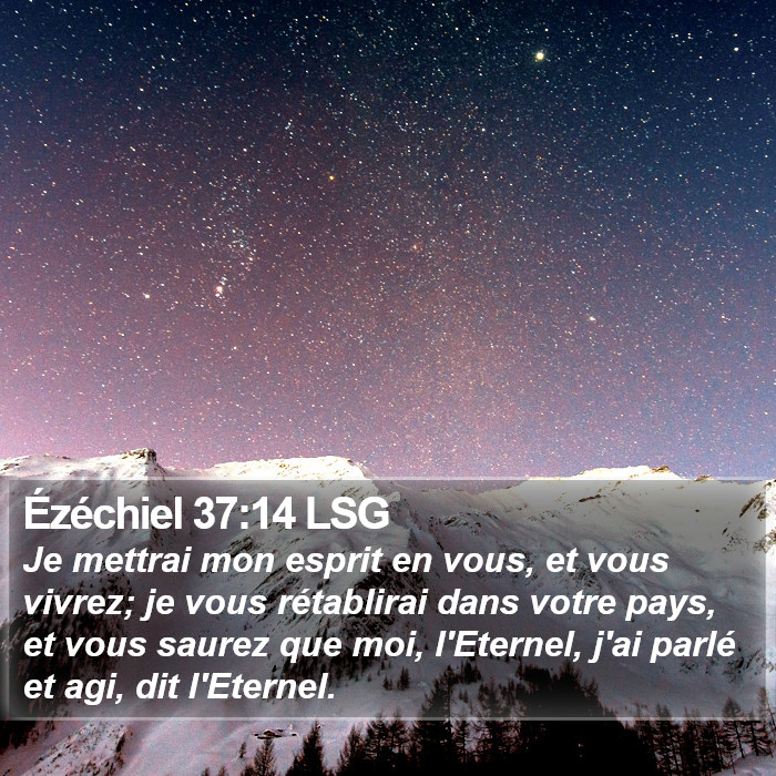 Ézéchiel 37:14 LSG Bible Study
