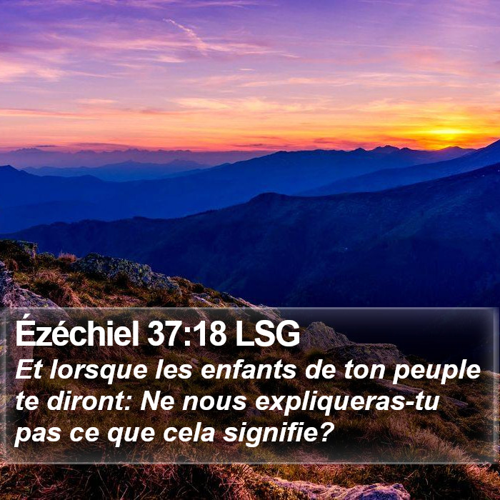 Ézéchiel 37:18 LSG Bible Study