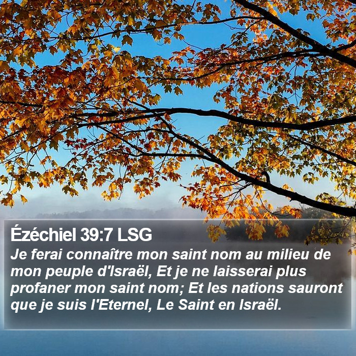 Ézéchiel 39:7 LSG Bible Study